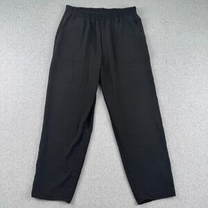 Final Touch‎ Pants Womens Large Black P70204 Elastic Waist Textured Made in USA